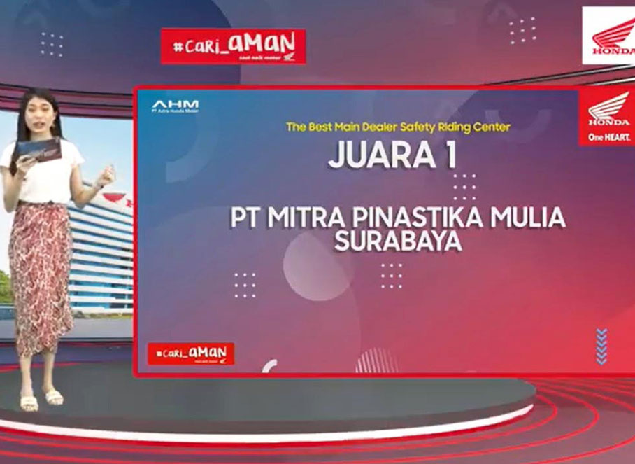 MPM Honda Jatim Raih Penghargaan The Best main Dealer Safety Riding Center