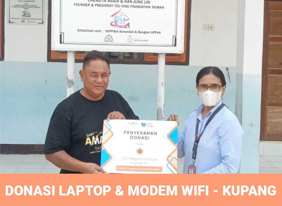 MPMI Donasikan  Laptop dan Modem Wifi Kepada  Anak-Anak SD Negeri Onitua, Kupang