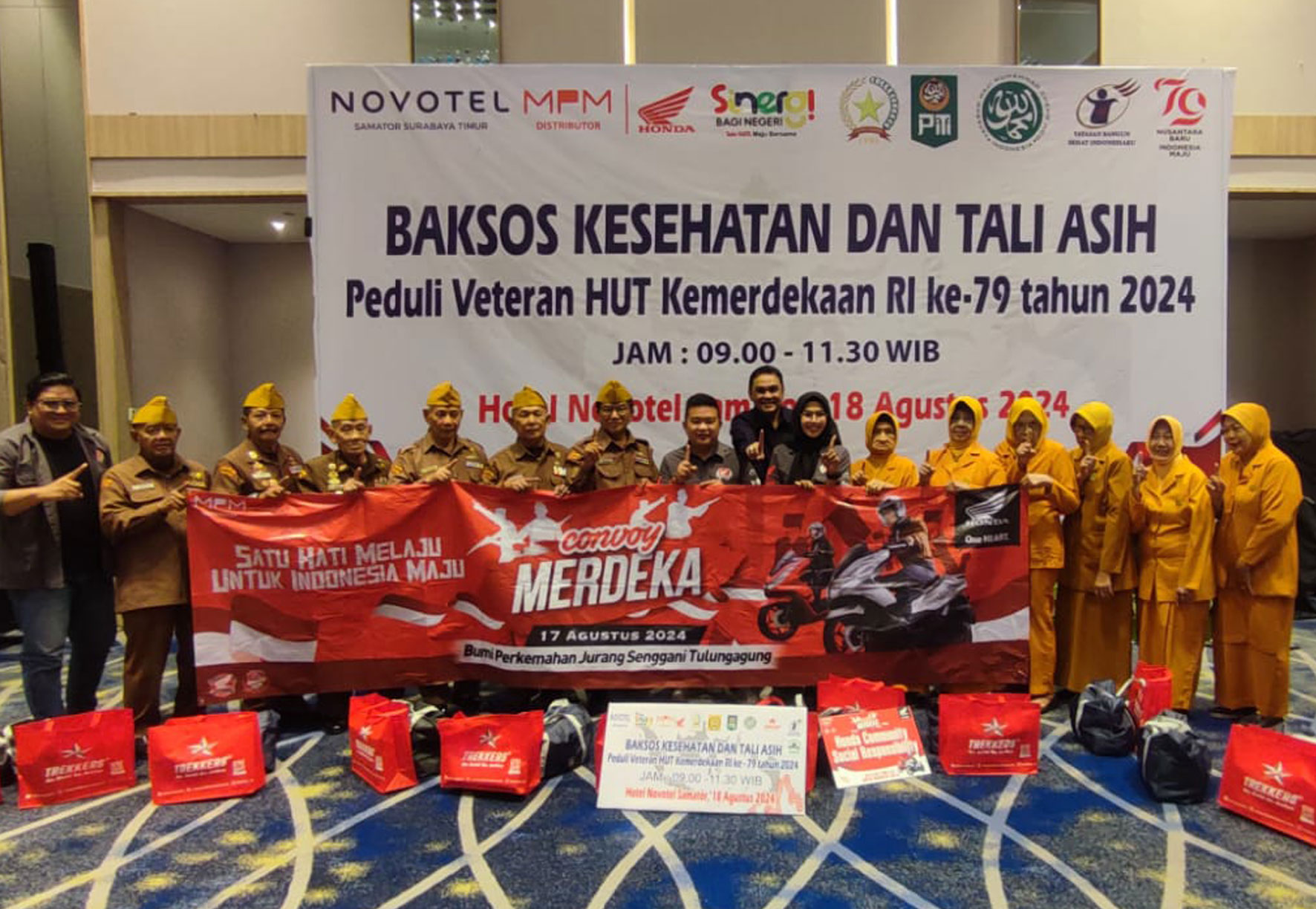 Sinergitas Dengan Komunitas dan YBSI, MPM Honda Jatim Gelar Baksos Kesehatan Untuk LVRI Surabaya​