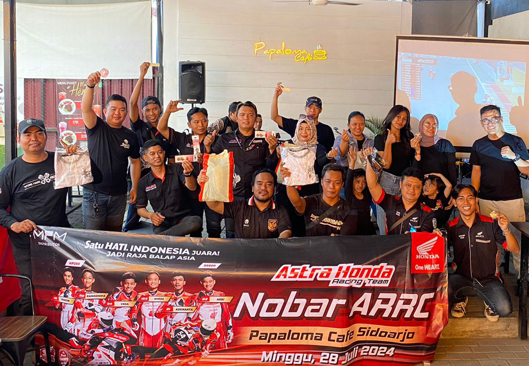 Sunmori dan Nobar ARRC 2024, Komunitas Honda Gathering Sambil Berdonasi ​