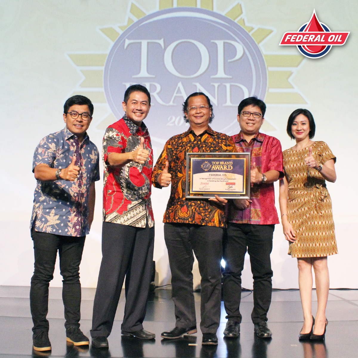 Federal Oil Receives Top Brand Award for the 5th Consecutive Years